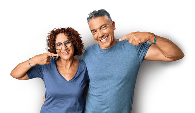 Happy couple smiling